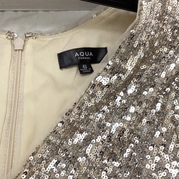 AQUA
V Neck Long Sleeve Cutout Sequin Dress - 100% Exclusive - Picture 9 of 15